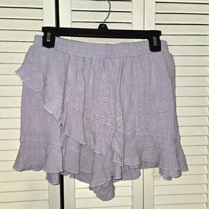 Allie Rose Women's M Linen Blend Ruffle Shorts NEW